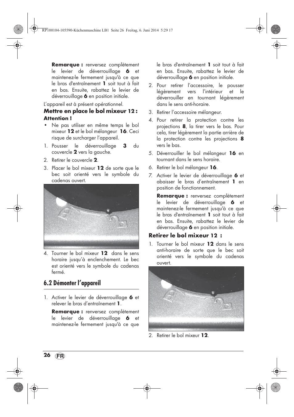 2 démonter l’appareil | Silvercrest SKMP 1200 A2 User Manual | Page 28 / 74