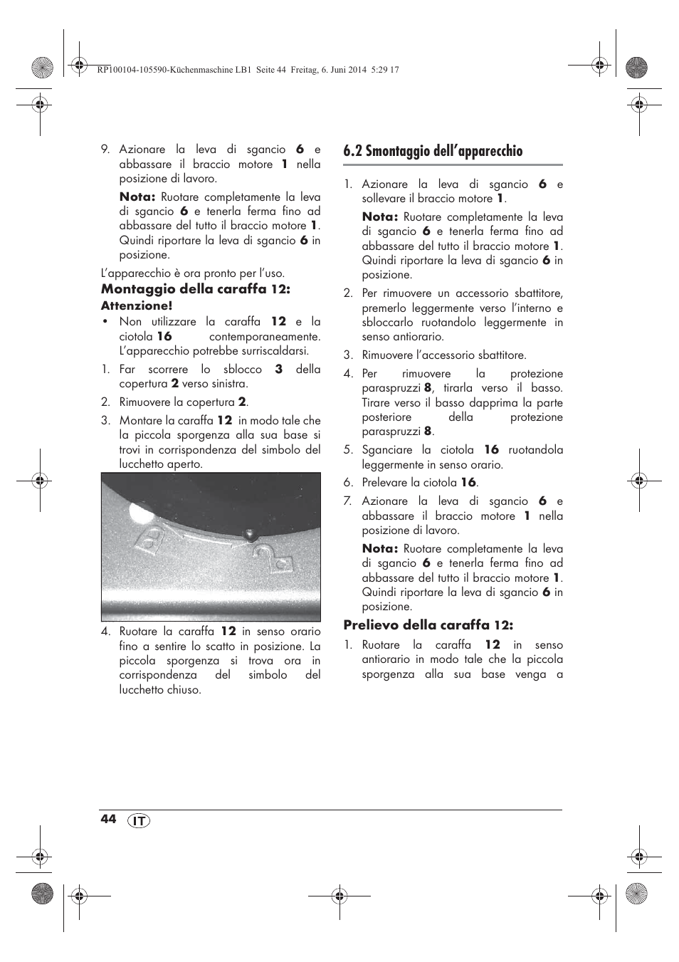 2 smontaggio dell’apparecchio | Silvercrest SKMP 1200 A2 User Manual | Page 46 / 74