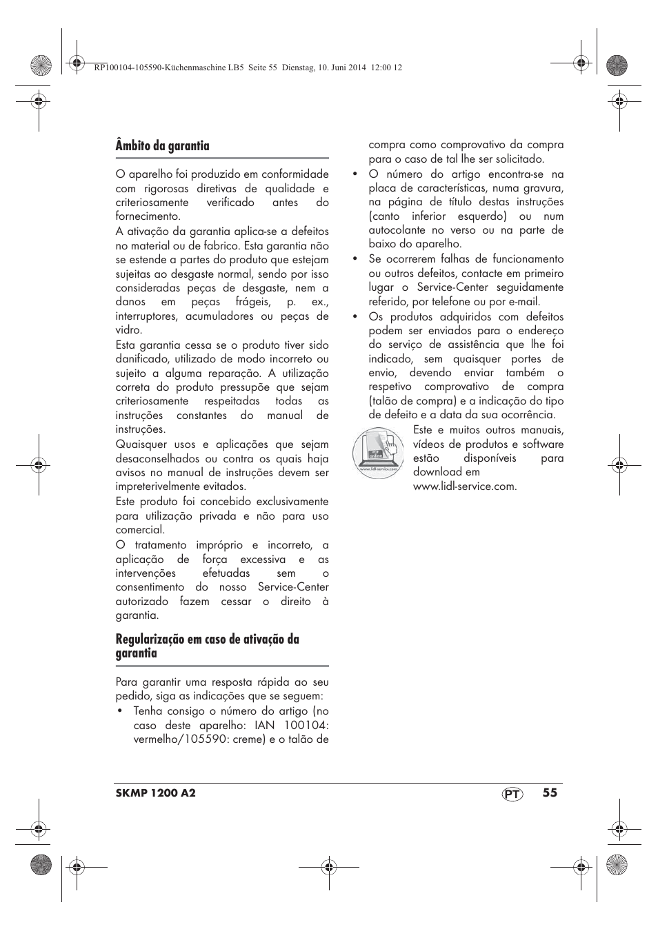 Âmbito da garantia, Regularização em caso de ativação da garantia | Silvercrest SKMP 1200 A2 User Manual | Page 57 / 94