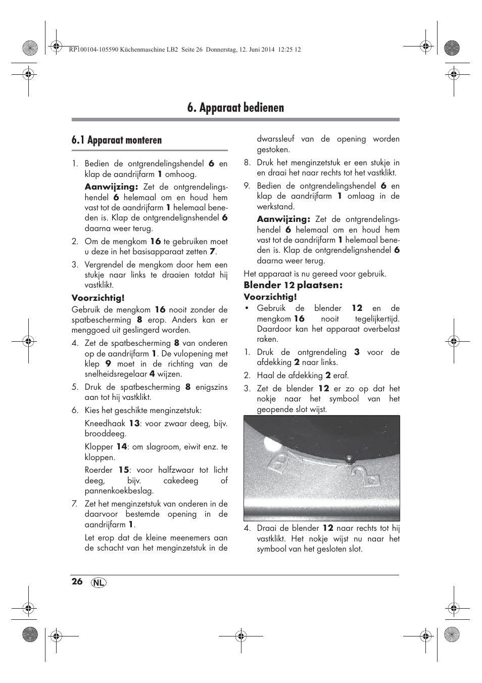 Apparaat bedienen, 1 apparaat monteren | Silvercrest SKMP 1200 A2 User Manual | Page 28 / 74