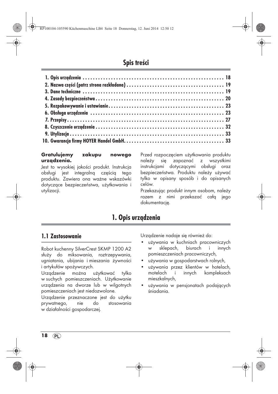 Silvercrest SKMP 1200 A2 User Manual | Page 20 / 122