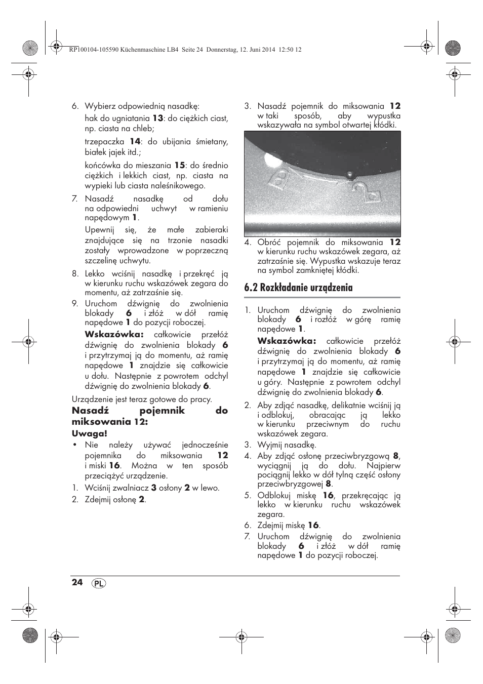 2 rozkładanie urządzenia | Silvercrest SKMP 1200 A2 User Manual | Page 26 / 122