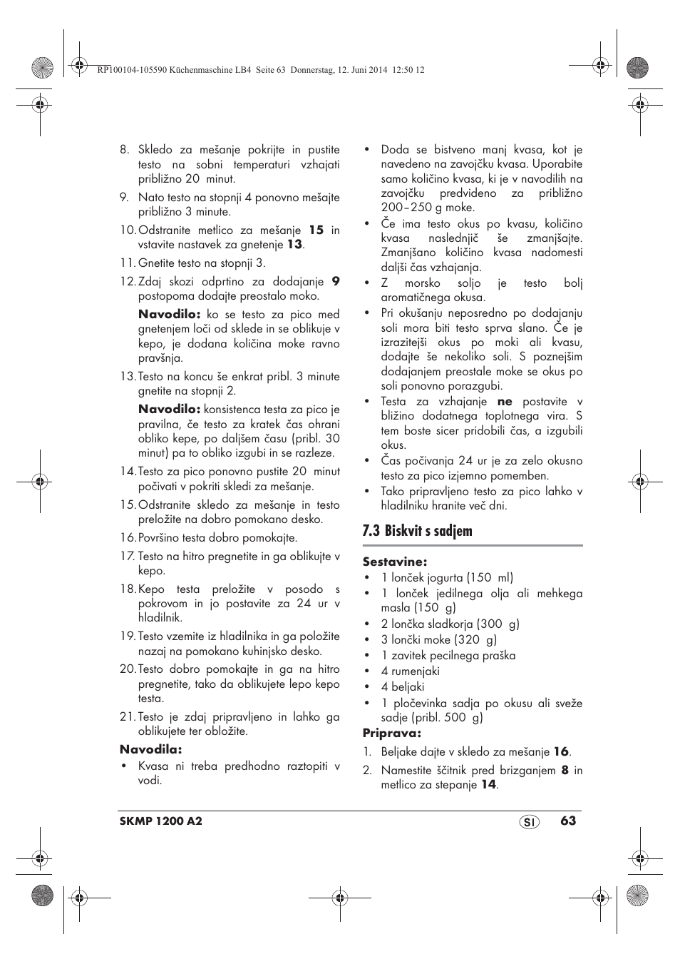 3 biskvit s sadjem | Silvercrest SKMP 1200 A2 User Manual | Page 65 / 122