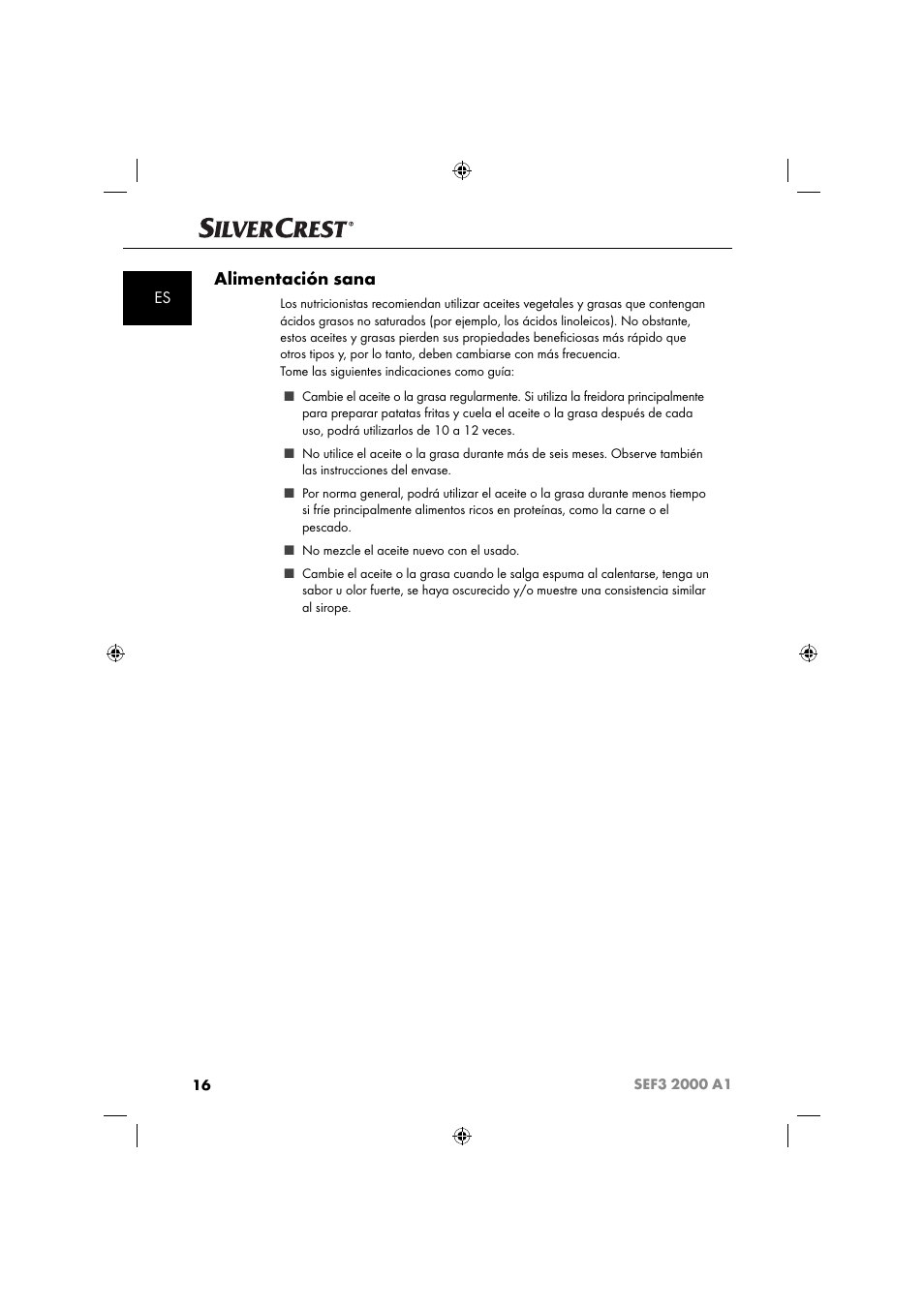 Alimentación sana | Silvercrest SEF3 2000 A1 User Manual | Page 19 / 104