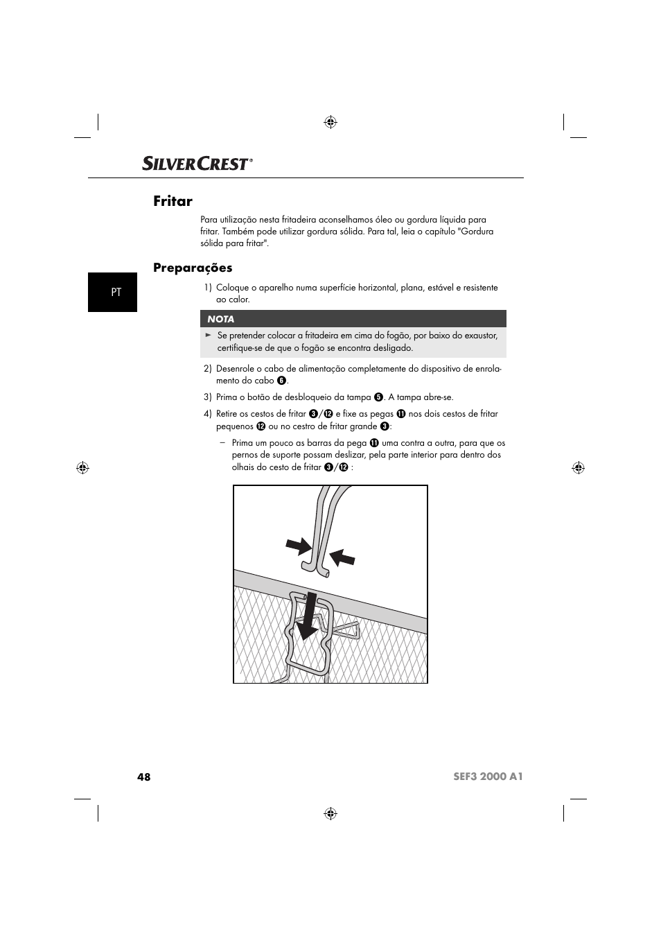 Fritar, Preparações | Silvercrest SEF3 2000 A1 User Manual | Page 51 / 104