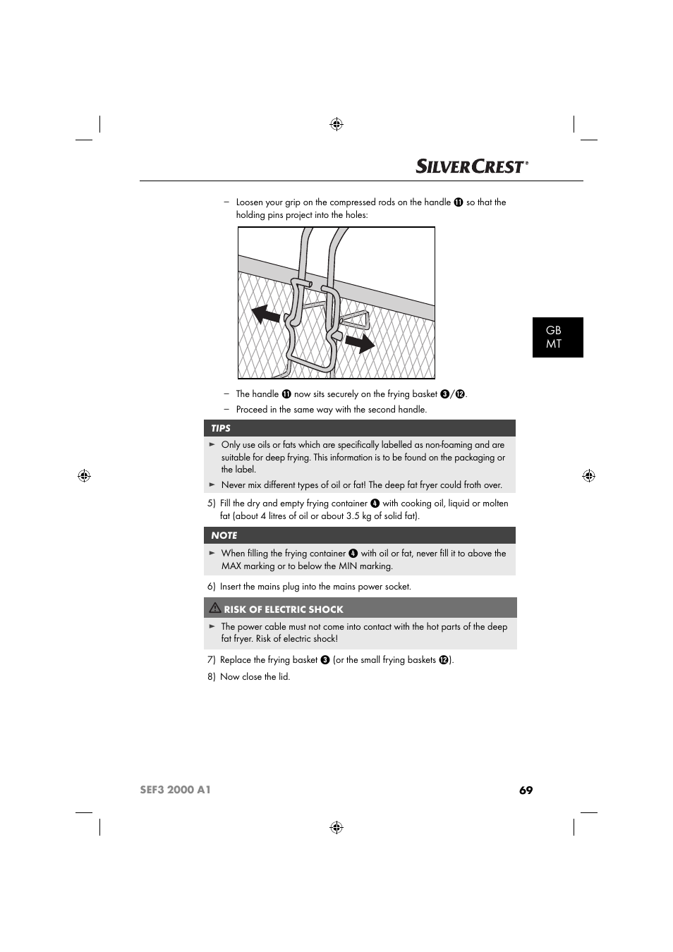 Gb mt | Silvercrest SEF3 2000 A1 User Manual | Page 72 / 104