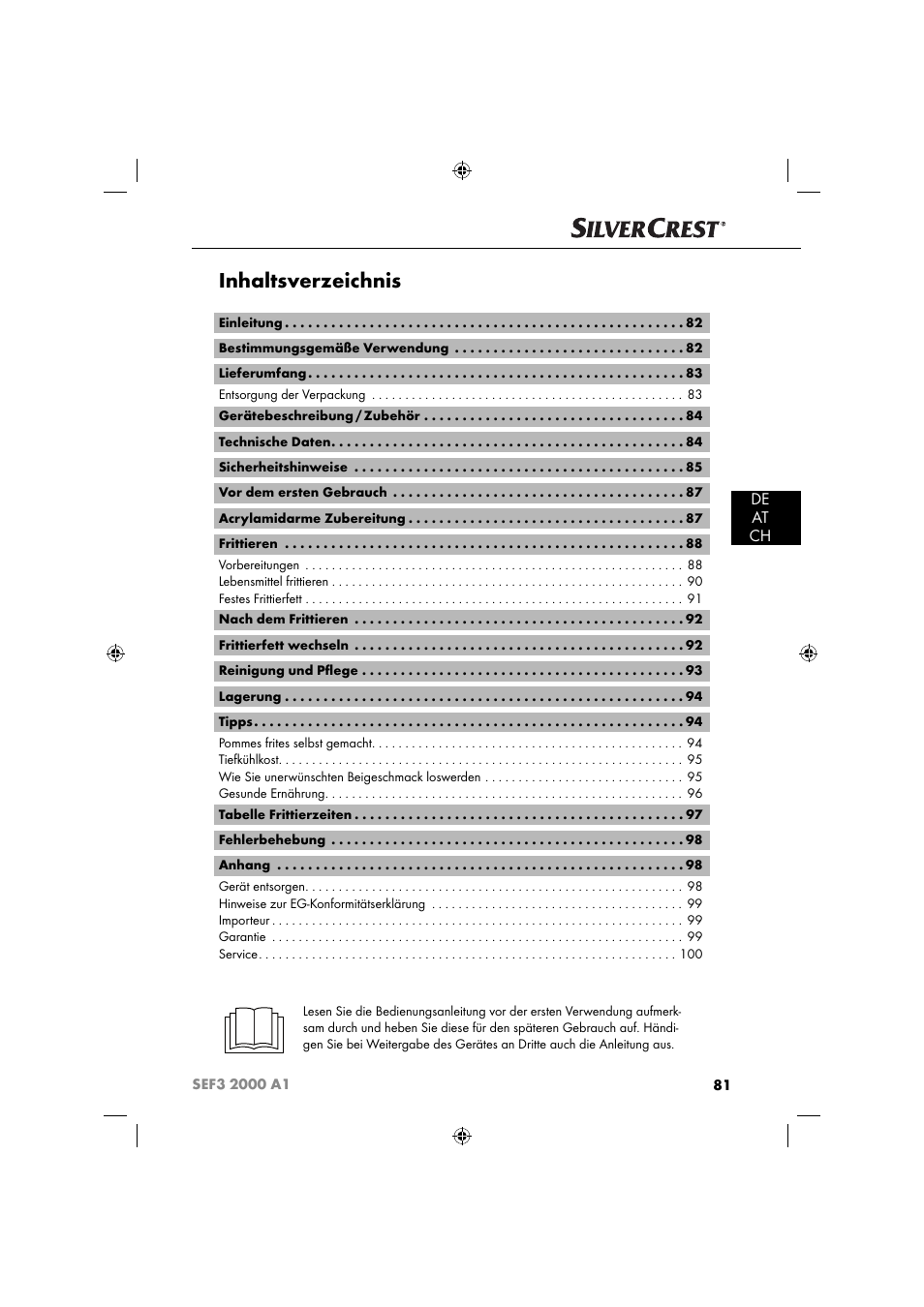 Silvercrest SEF3 2000 A1 User Manual | Page 84 / 104