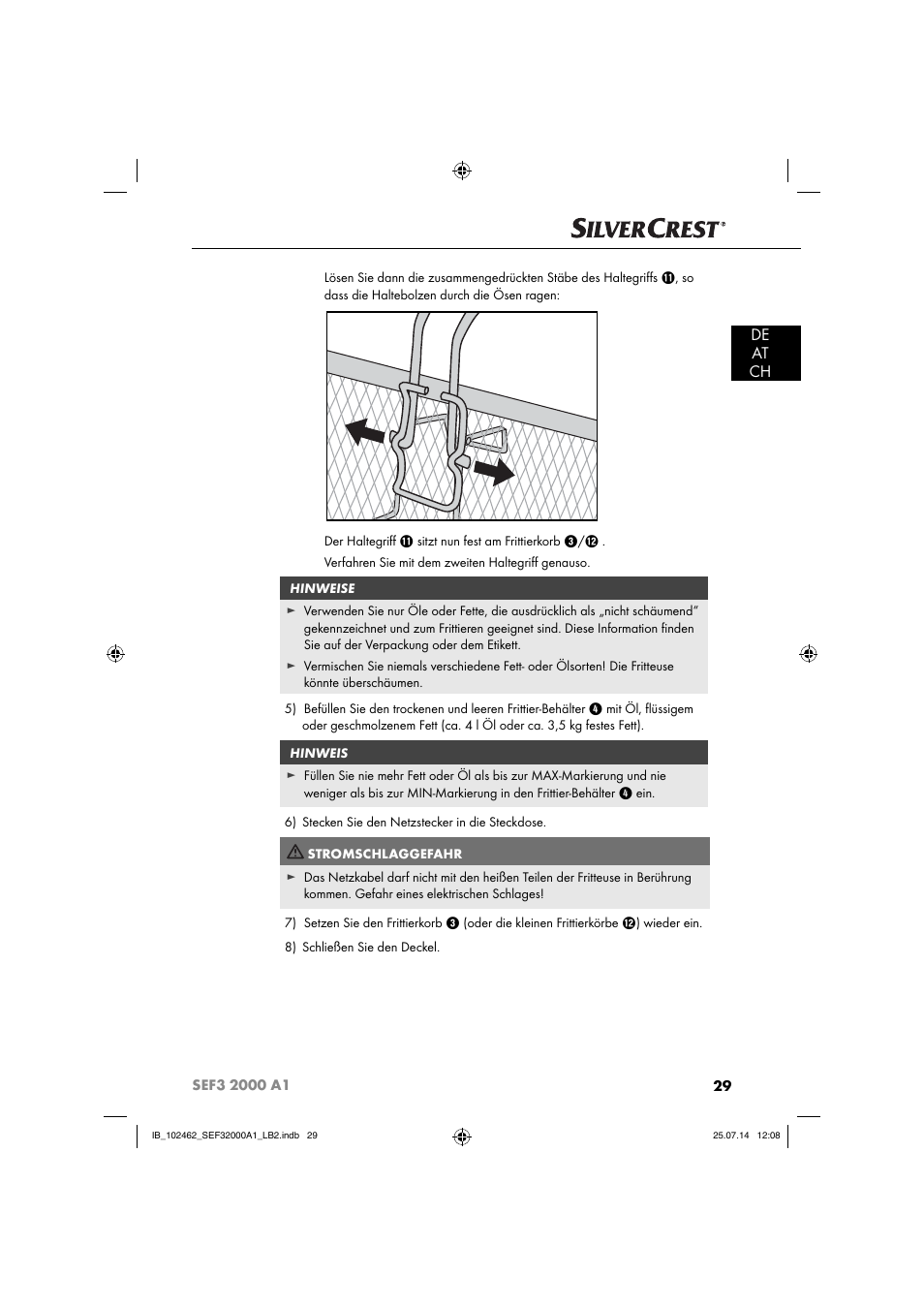 De at ch | Silvercrest SEF3 2000 A1 User Manual | Page 32 / 63