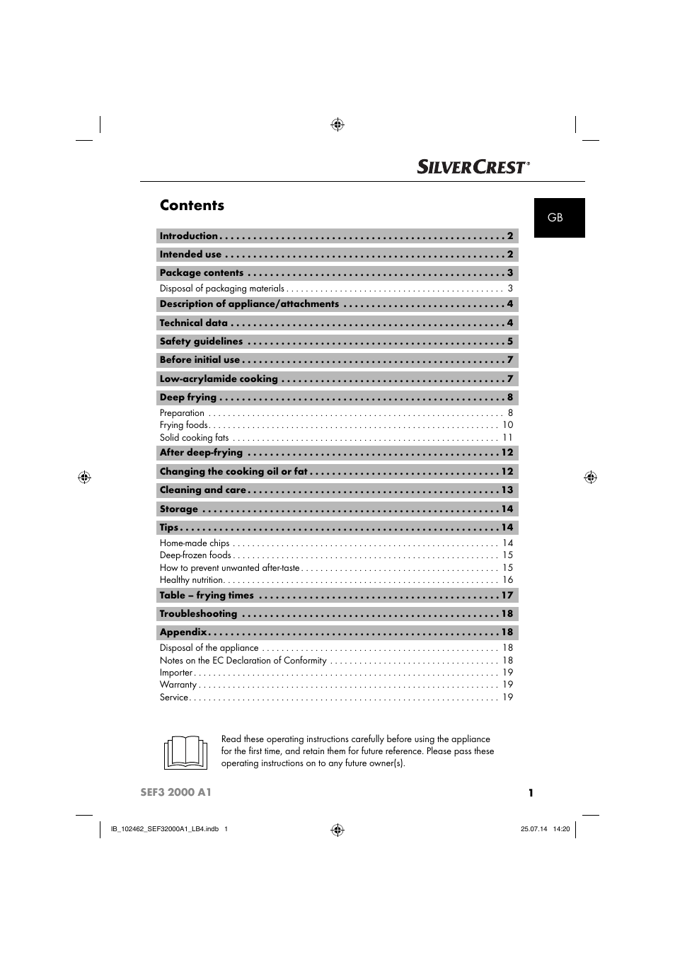 Silvercrest SEF3 2000 A1 User Manual | Page 4 / 84
