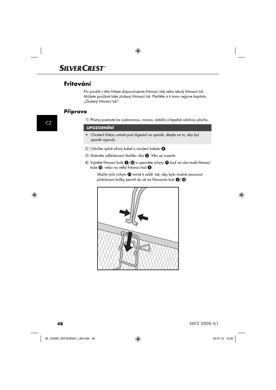 Fritování, Příprava | Silvercrest SEF3 2000 A1 User Manual | Page 51 / 84