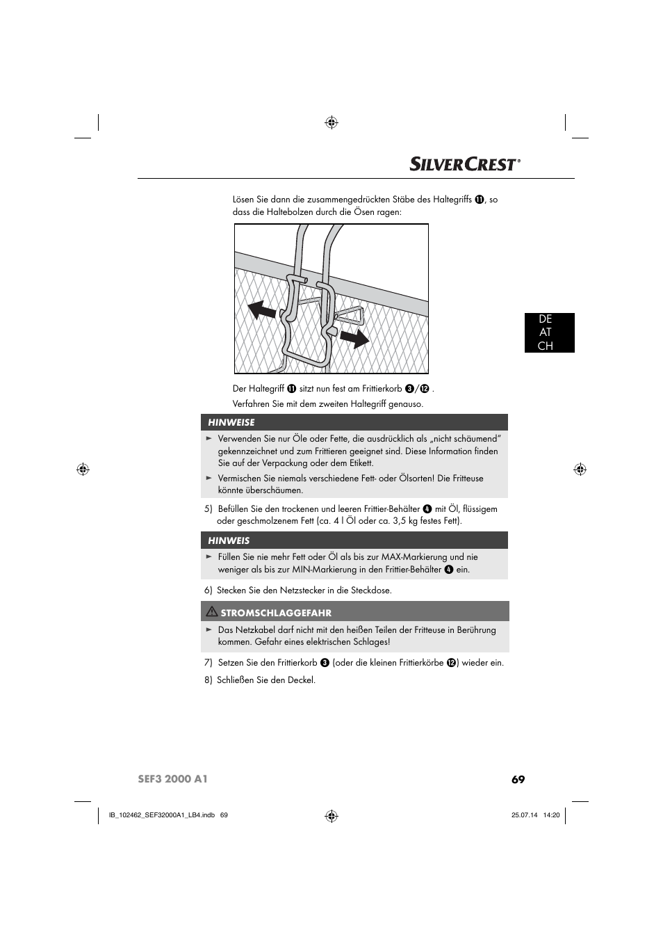 De at ch | Silvercrest SEF3 2000 A1 User Manual | Page 72 / 84