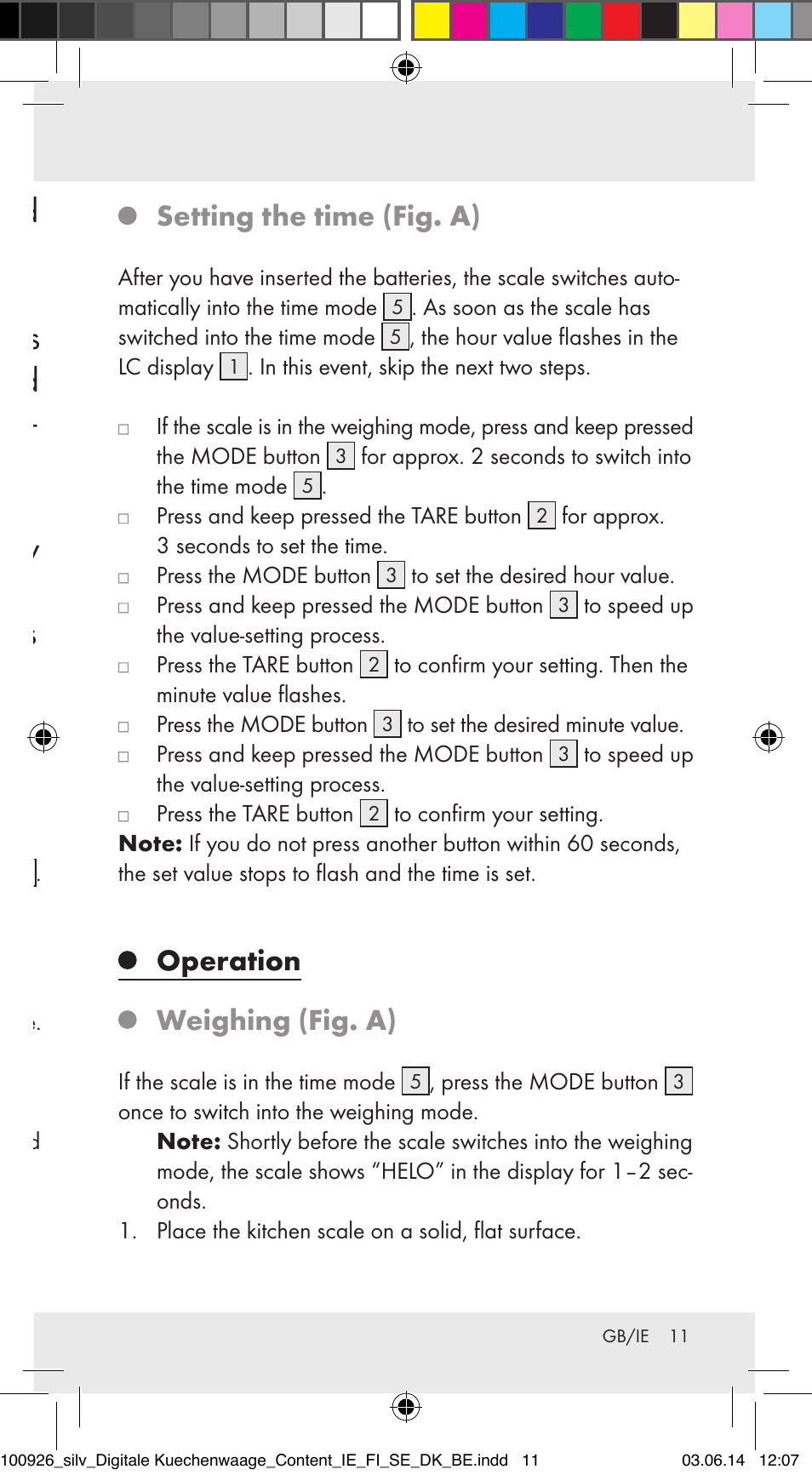 Preparing the product for use, Replacing the batteries (fig. b), Setting the time (fig. a) | Operation weighing (fig. a) | Silvercrest 100926-14-01/100926-14-03/Z31622B User Manual | Page 11 / 84