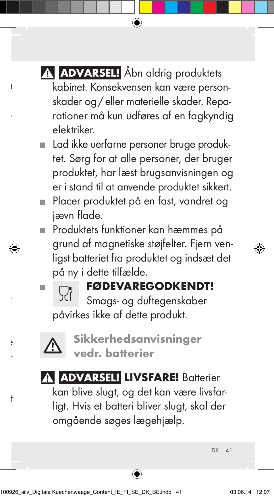 Silvercrest 100926-14-01/100926-14-03/Z31622B User Manual | Page 41 / 84