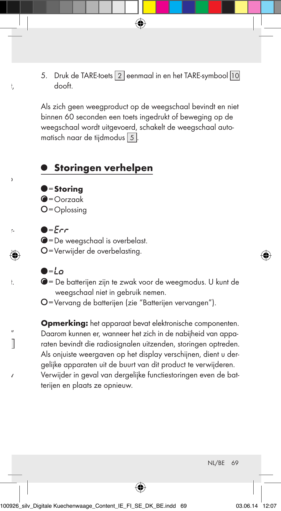 Bediening, Wegen (afb. a), Doorwegen (afb. a) | Storingen verhelpen | Silvercrest 100926-14-01/100926-14-03/Z31622B User Manual | Page 69 / 84