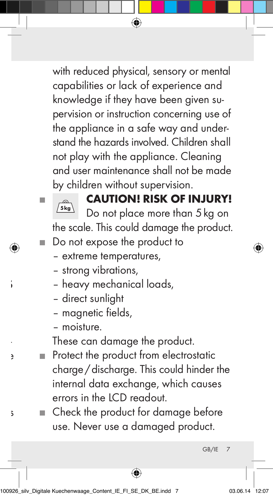 Silvercrest 100926-14-01/100926-14-03/Z31622B User Manual | Page 7 / 84