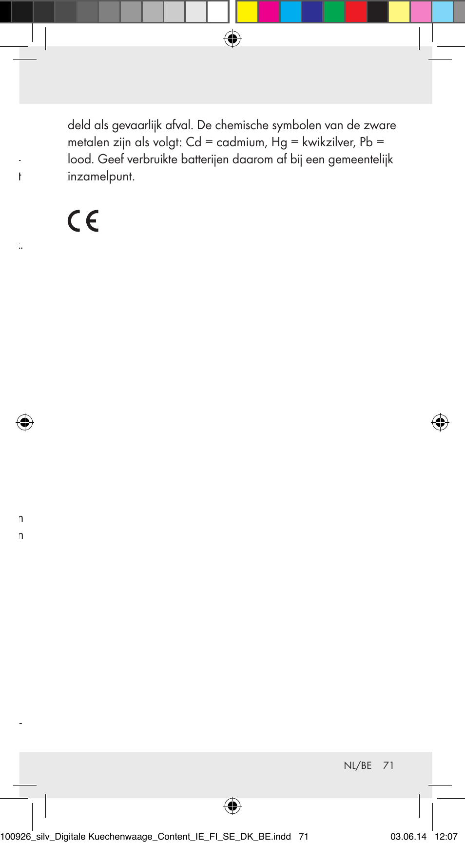 Reiniging en onderhoud, Verwijdering | Silvercrest 100926-14-01/100926-14-03/Z31622B User Manual | Page 71 / 84