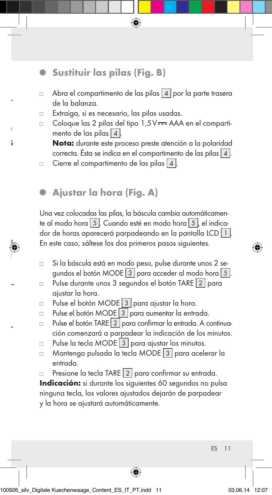 Puesta en funcionamiento, Sustituir las pilas (fig. b), Ajustar la hora (fig. a) | Silvercrest 100926-14-01/100926-14-03/Z31622B User Manual | Page 11 / 60
