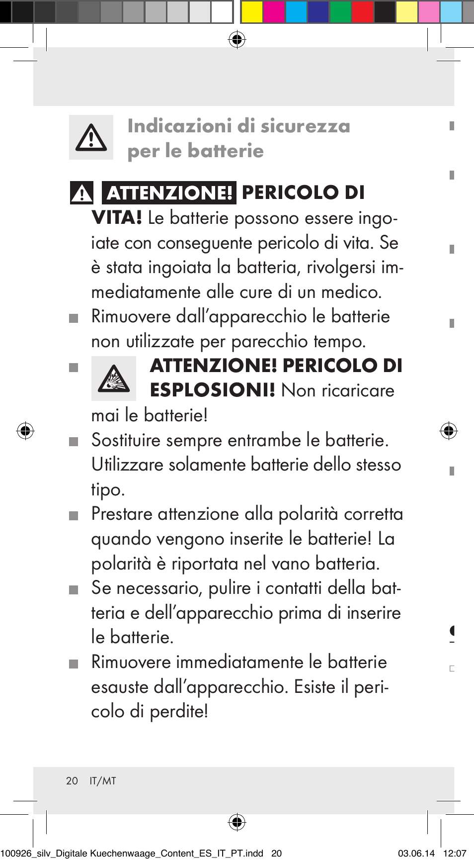 Silvercrest 100926-14-01/100926-14-03/Z31622B User Manual | Page 20 / 60