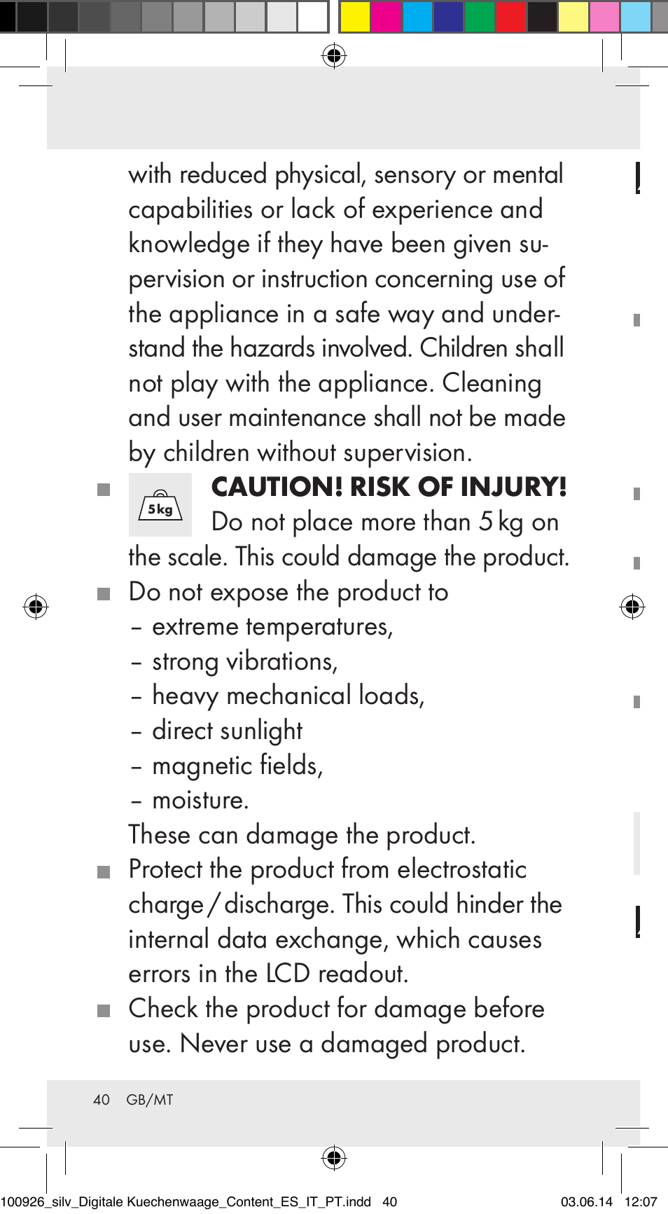 Silvercrest 100926-14-01/100926-14-03/Z31622B User Manual | Page 40 / 60