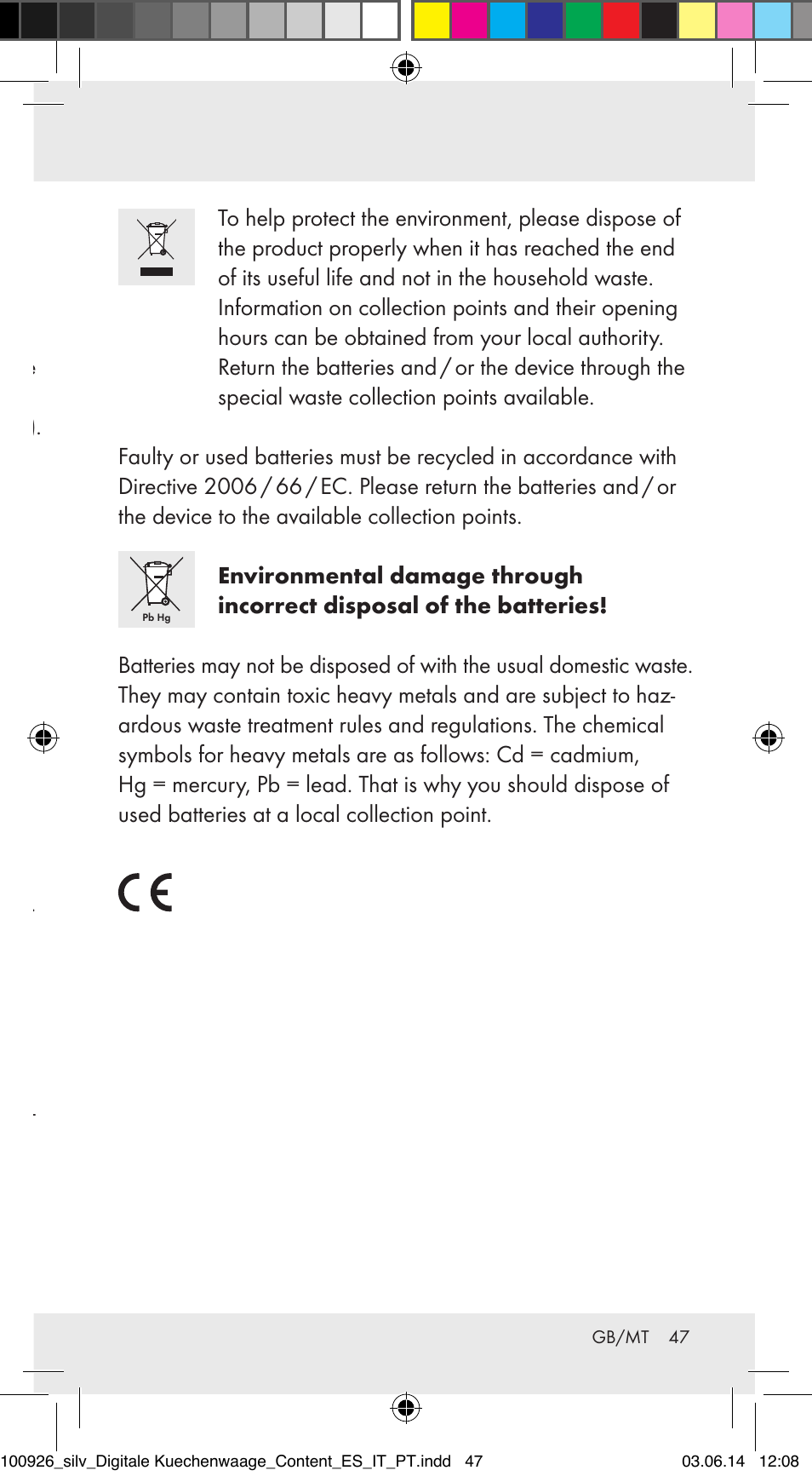 Cleaning and maintenance, Disposal | Silvercrest 100926-14-01/100926-14-03/Z31622B User Manual | Page 47 / 60