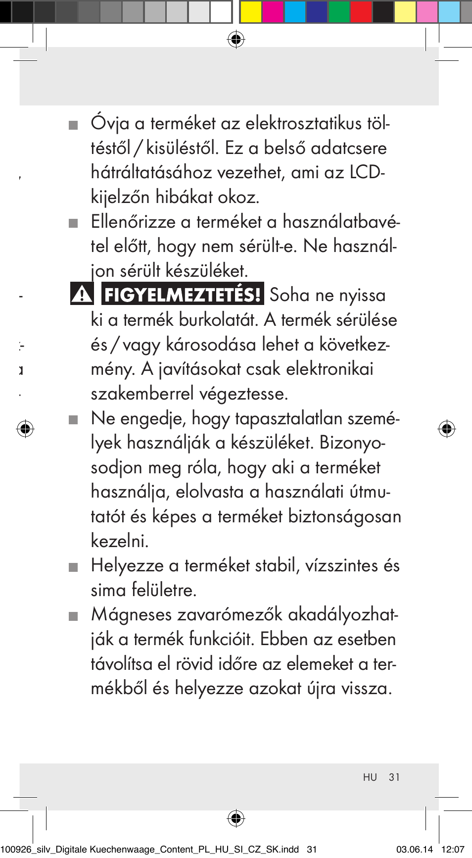 Silvercrest 100926-14-01/100926-14-03/Z31622B User Manual | Page 31 / 85