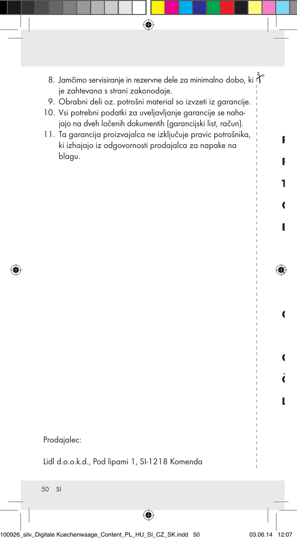 Silvercrest 100926-14-01/100926-14-03/Z31622B User Manual | Page 50 / 85
