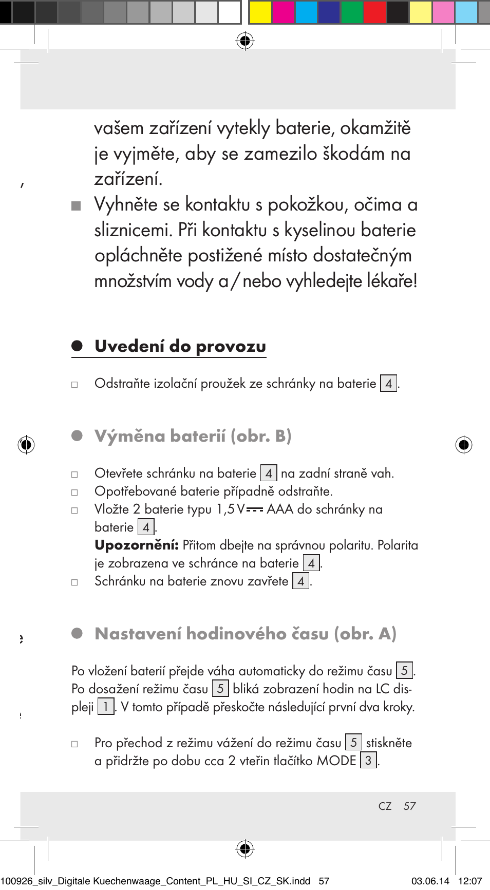 Silvercrest 100926-14-01/100926-14-03/Z31622B User Manual | Page 57 / 85