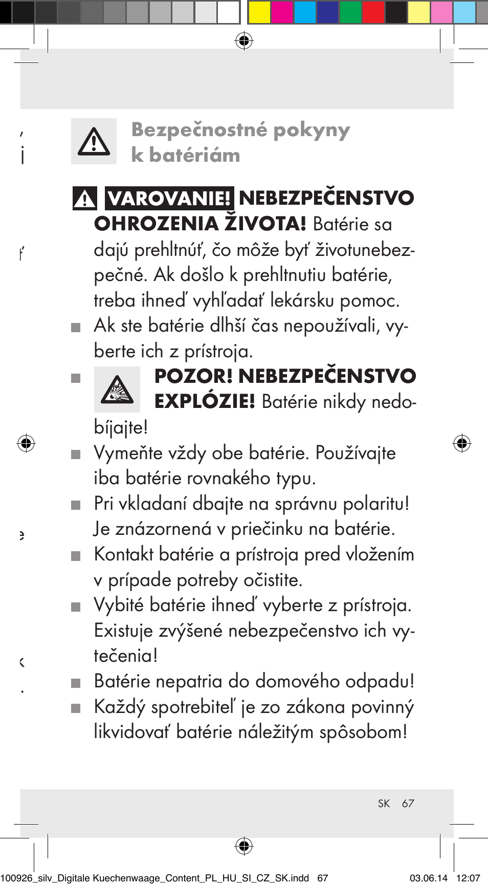 Silvercrest 100926-14-01/100926-14-03/Z31622B User Manual | Page 67 / 85