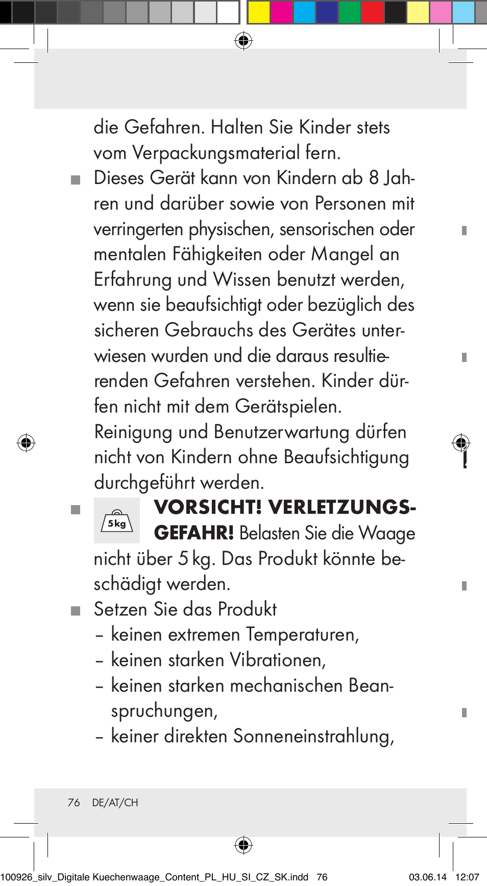 Silvercrest 100926-14-01/100926-14-03/Z31622B User Manual | Page 76 / 85