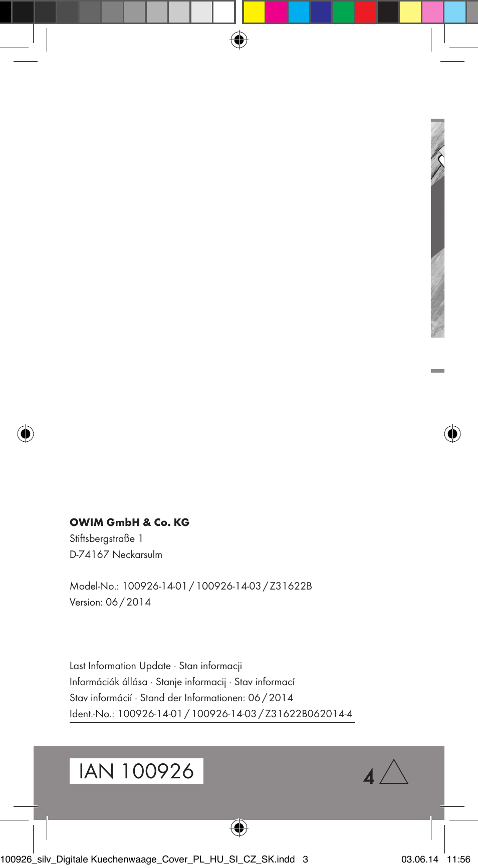 Silvercrest 100926-14-01/100926-14-03/Z31622B User Manual | Page 85 / 85