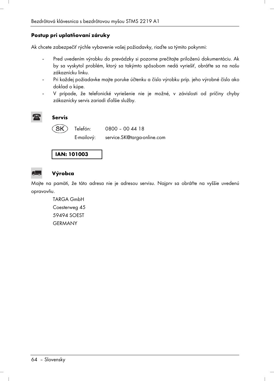 Silvercrest STMS 2219 A1 User Manual | Page 66 / 88