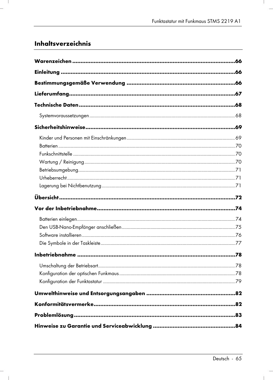 Silvercrest STMS 2219 A1 User Manual | Page 67 / 88