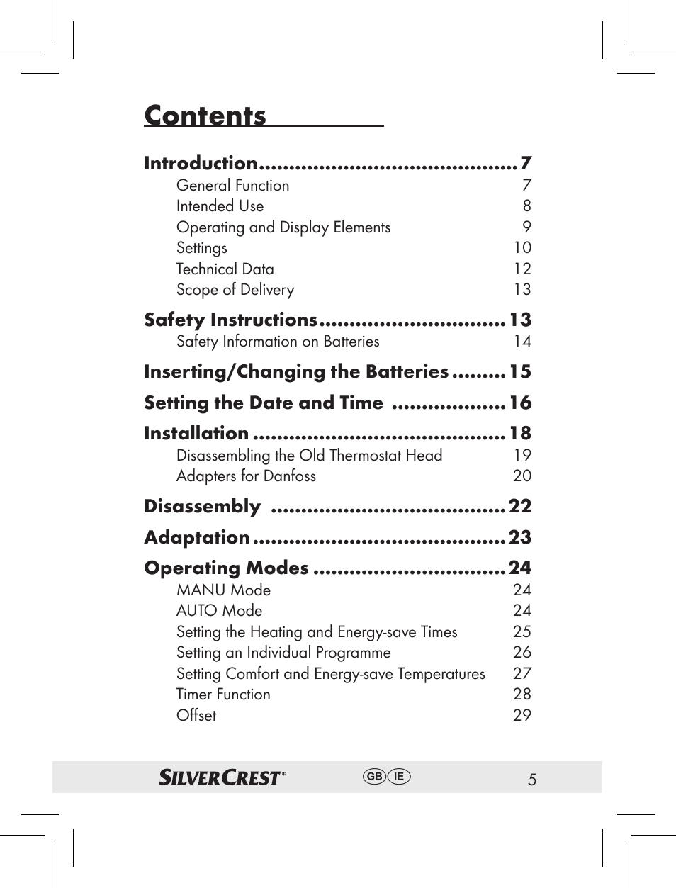 Silvercrest RT2000 User Manual | Page 3 / 44