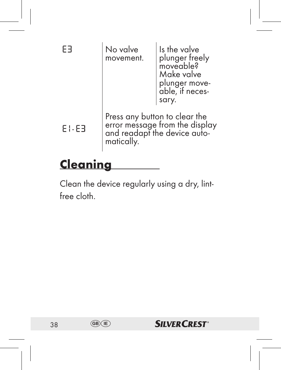 Cleaning | Silvercrest RT2000 User Manual | Page 36 / 44