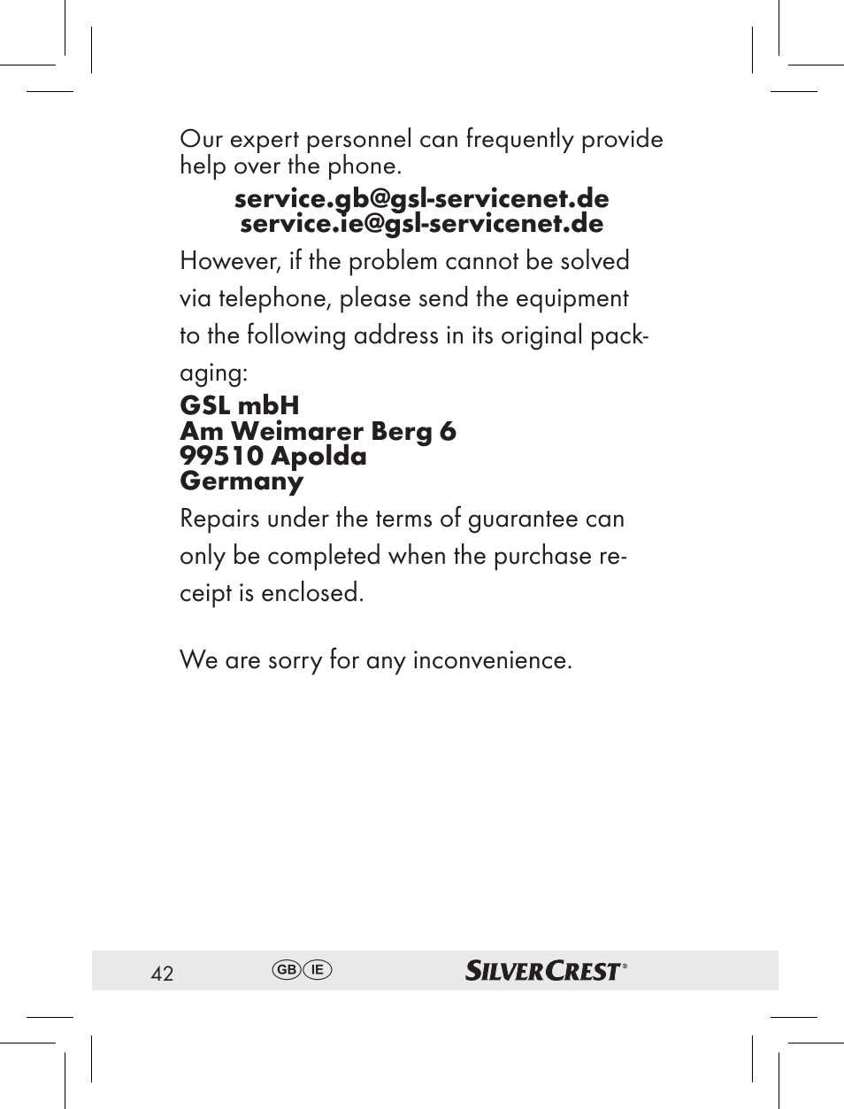 Silvercrest RT2000 User Manual | Page 40 / 44