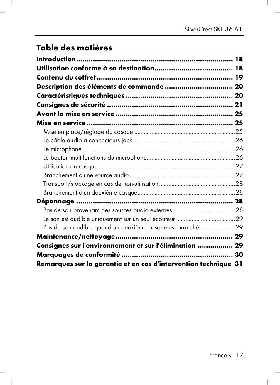 Silvercrest SKL 36 A1 User Manual | Page 19 / 66