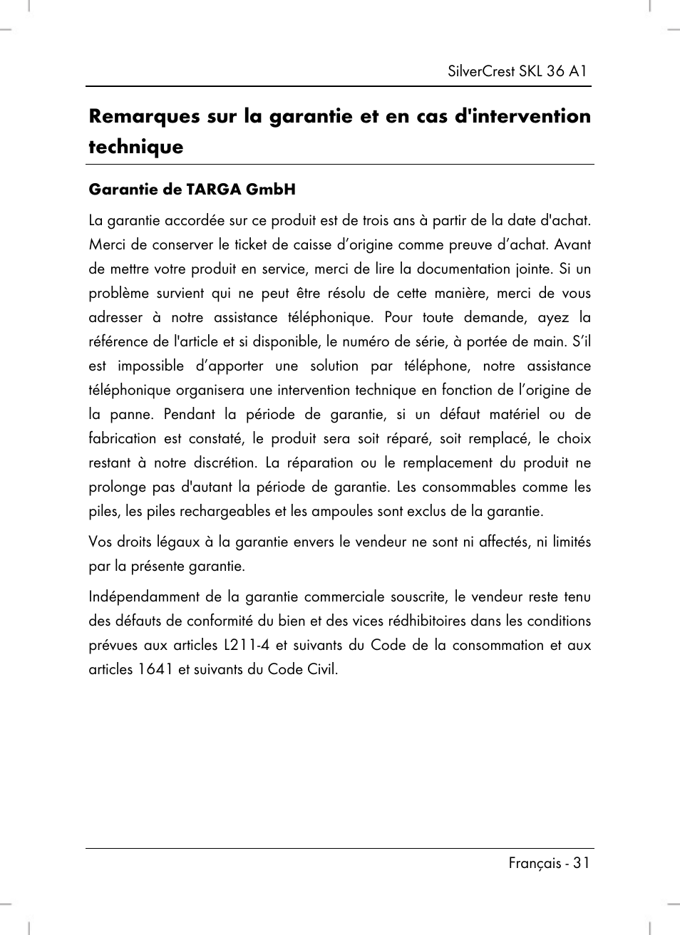 Silvercrest SKL 36 A1 User Manual | Page 33 / 66