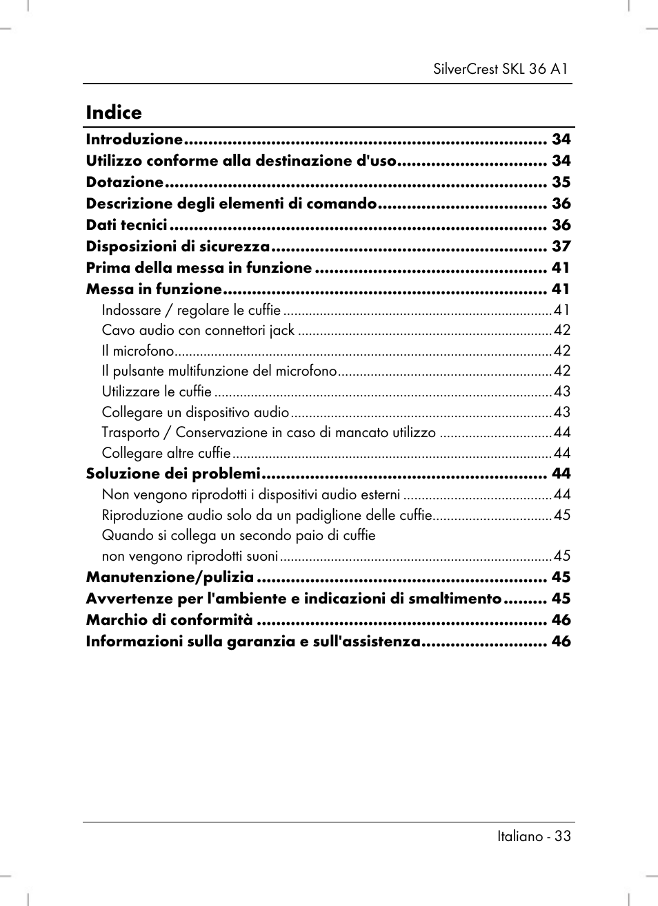 Silvercrest SKL 36 A1 User Manual | Page 35 / 66