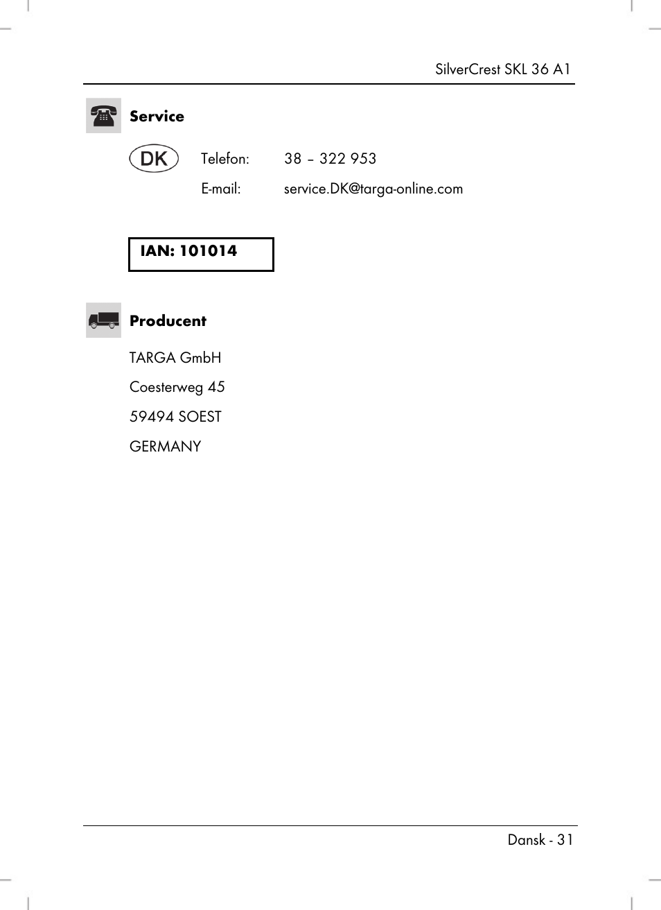 Silvercrest SKL 36 A1 User Manual | Page 33 / 80