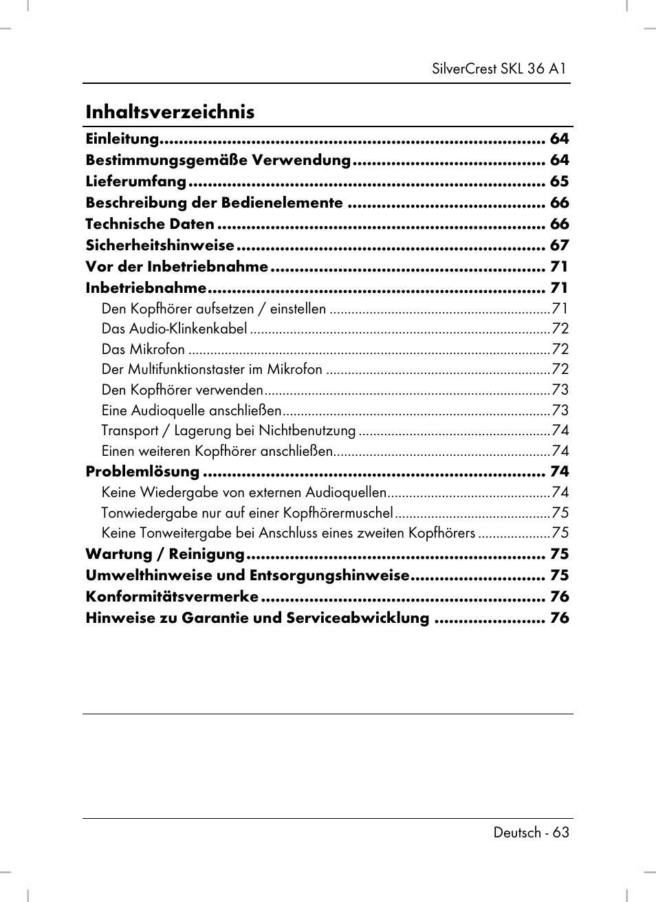 Silvercrest SKL 36 A1 User Manual | Page 65 / 80