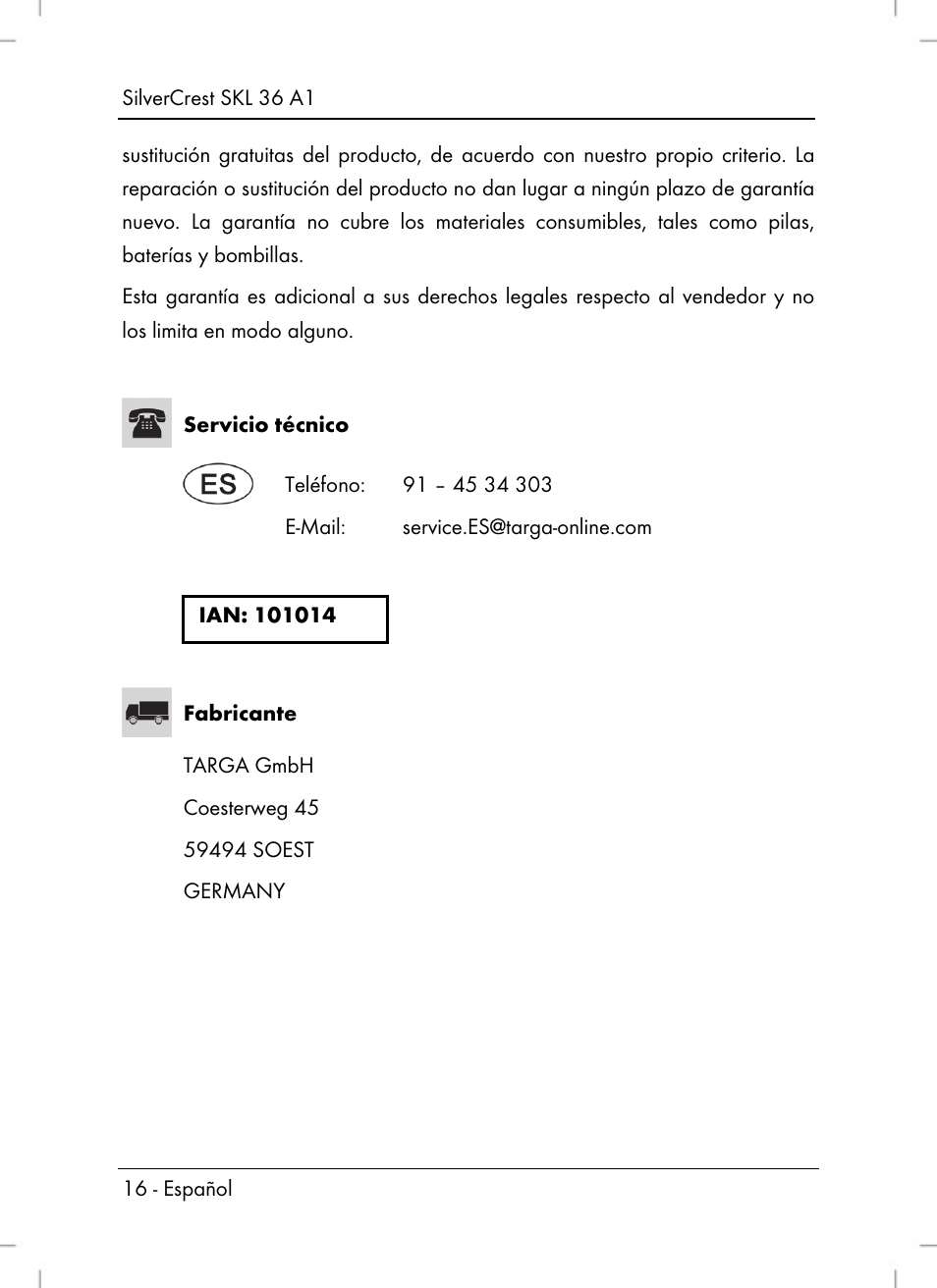 Silvercrest SKL 36 A1 User Manual | Page 18 / 64