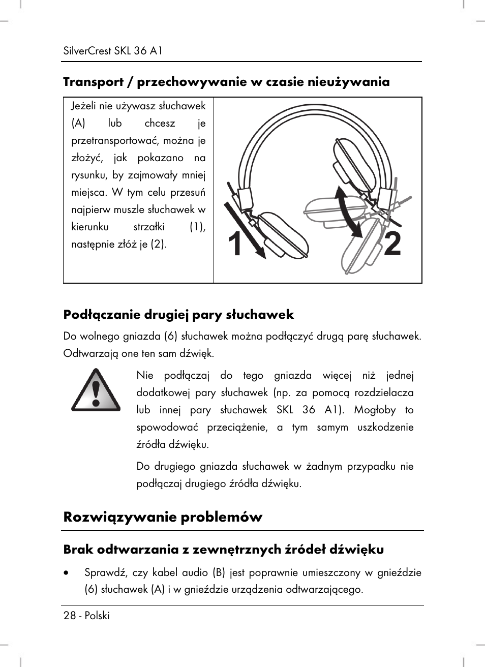 Rozwiązywanie problemów | Silvercrest SKL 36 A1 User Manual | Page 30 / 94