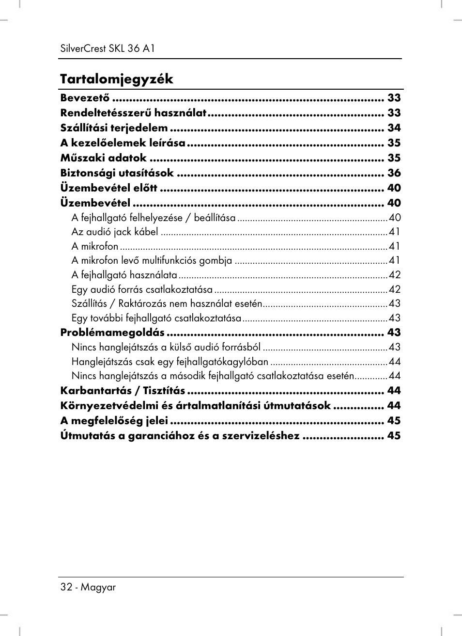 Silvercrest SKL 36 A1 User Manual | Page 34 / 94