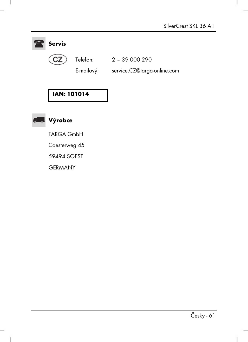 Silvercrest SKL 36 A1 User Manual | Page 63 / 94