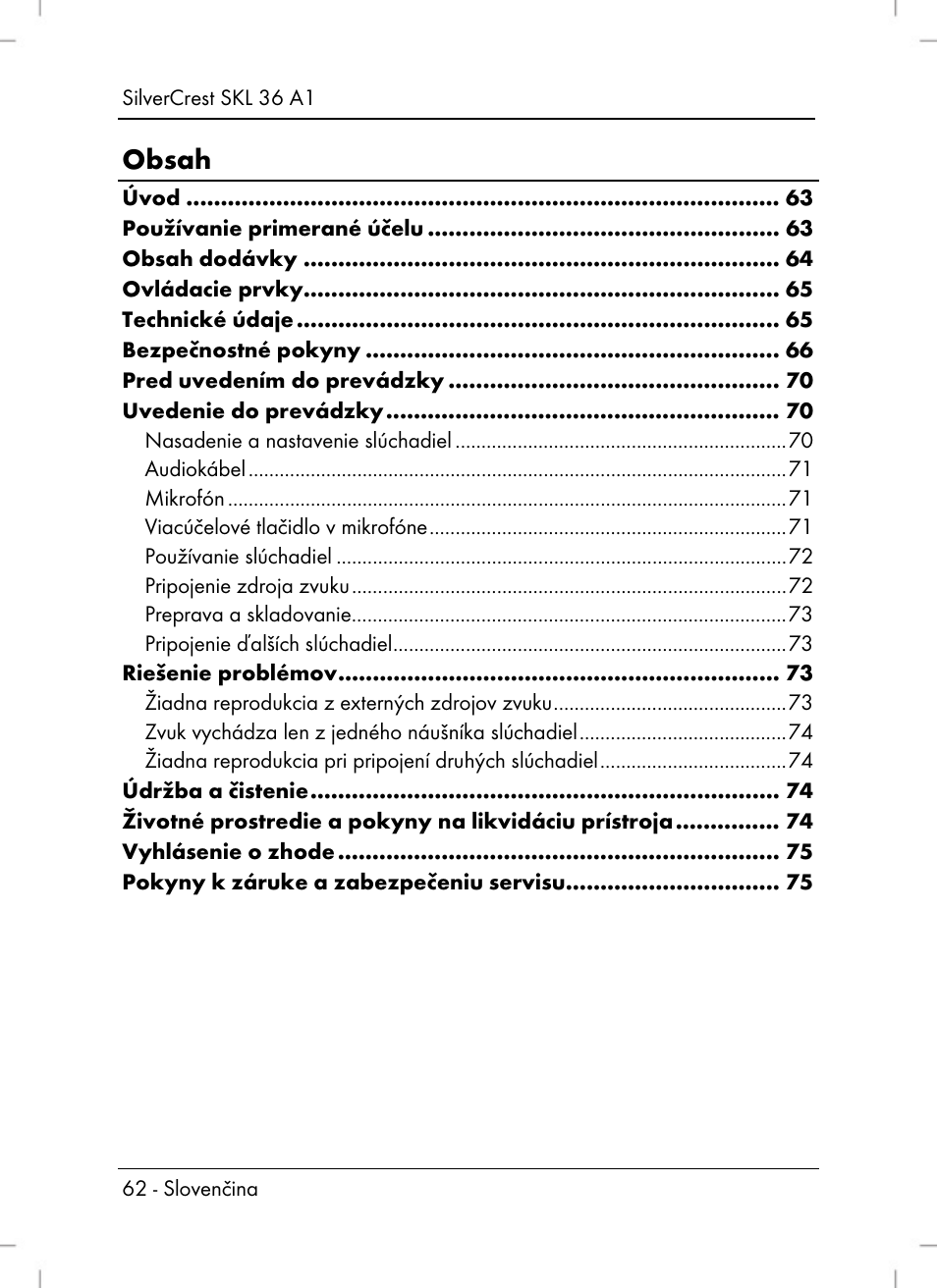 Silvercrest SKL 36 A1 User Manual | Page 64 / 94