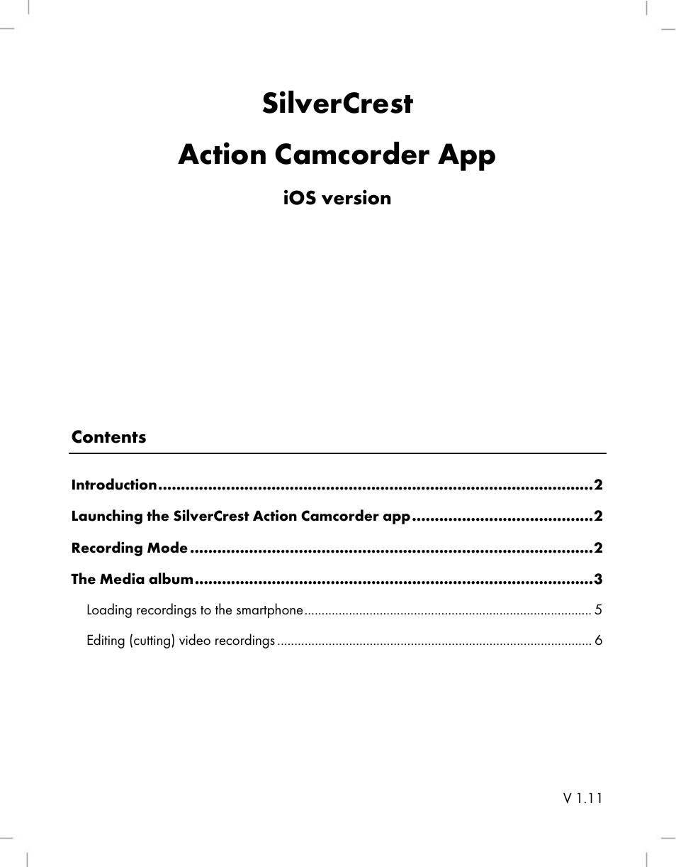 Silvercrest SCW 5 A1 iOS User Manual | 6 pages