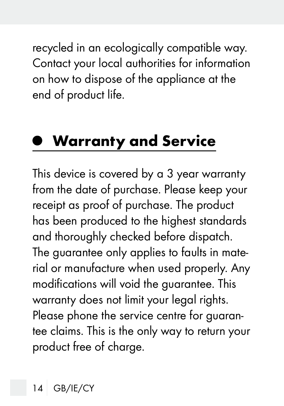 Warranty and service | Silvercrest MZ 20-1 User Manual | Page 14 / 31