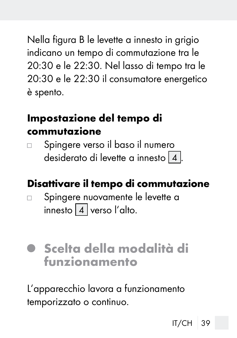 Scelta della modalità di funzionamento | Silvercrest MZ 20-1 User Manual | Page 39 / 61