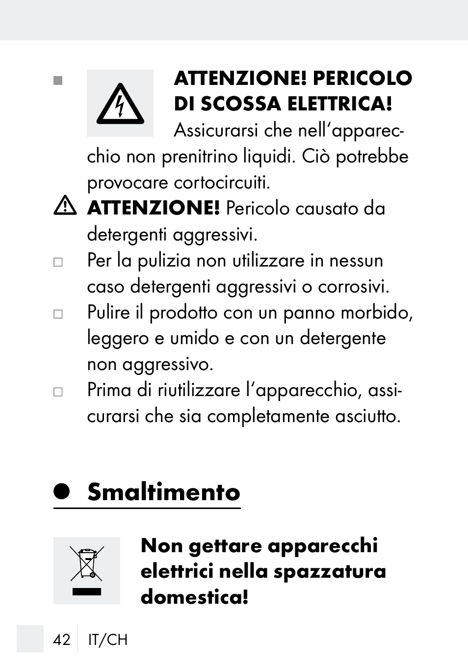 Smaltimento | Silvercrest MZ 20-1 User Manual | Page 42 / 61