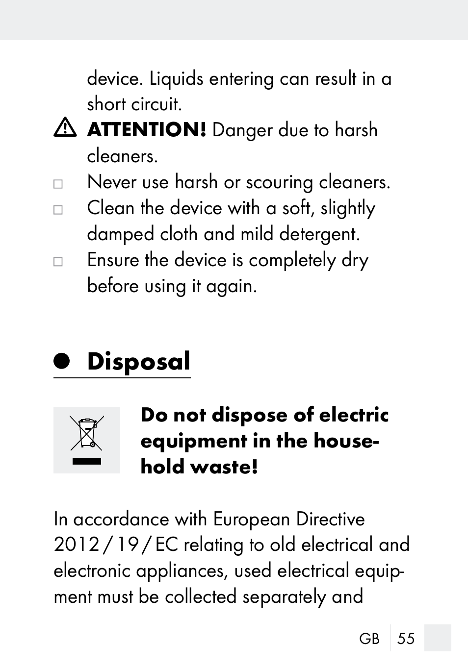 Disposal | Silvercrest MZ 20-1 User Manual | Page 55 / 61